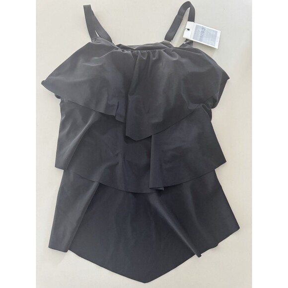 Hanna Nikole 2 Piece Tankini Ruffle Flounce Top High Waist Bottom plus size 16W - Picture 8 of 16